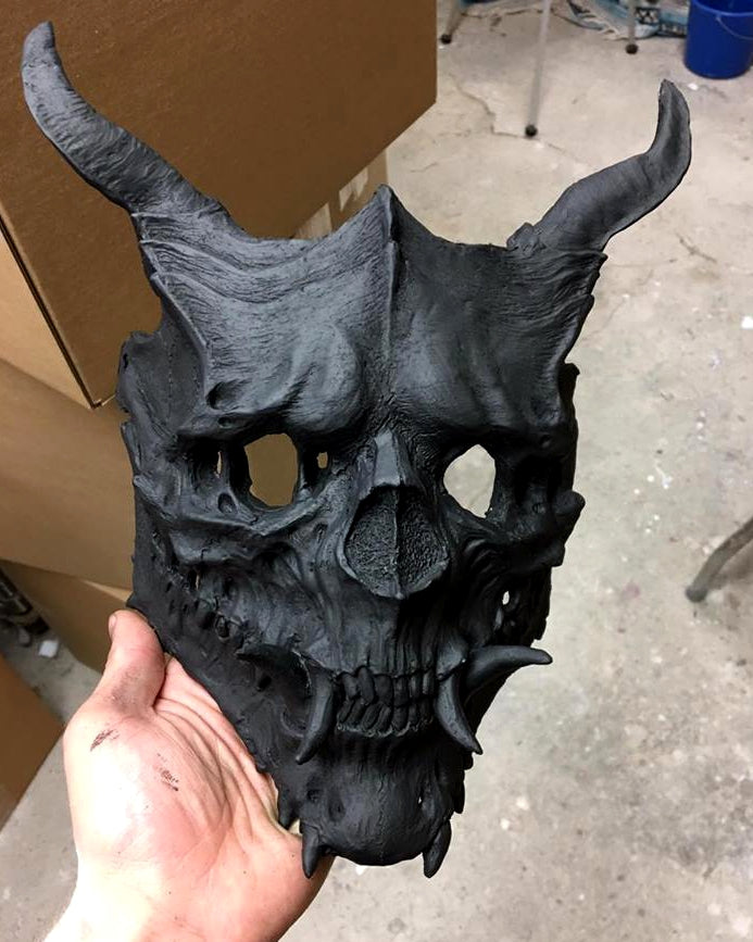Oni Skull, Demon mask, Skull mask, Horror mask, Halloween mask, Cosplay Mask, Made to Order