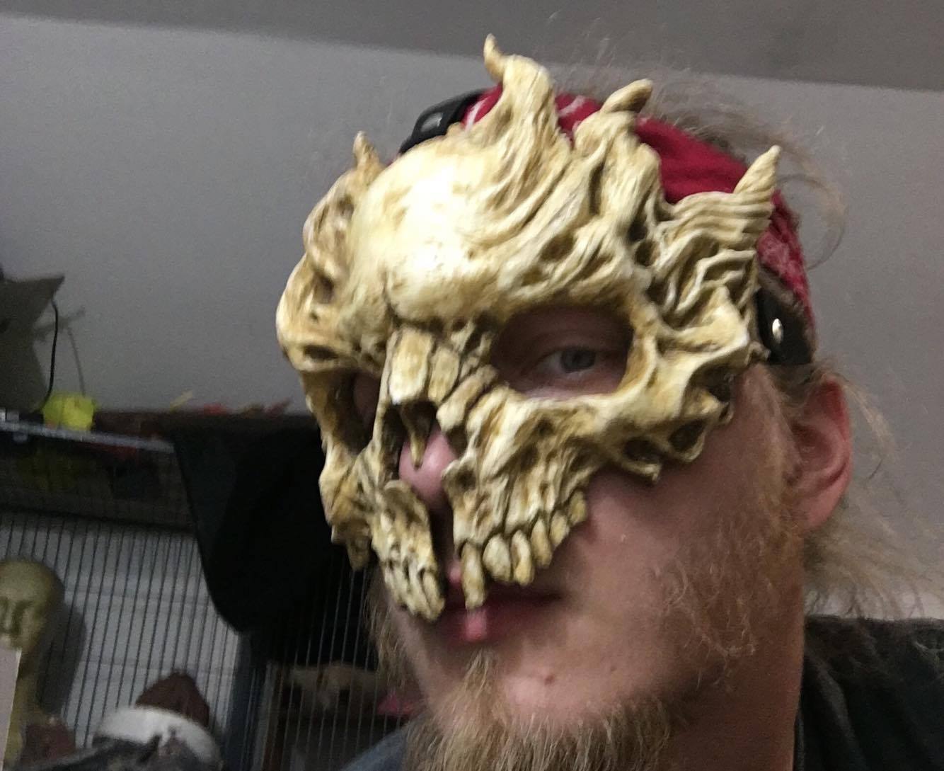 Forest Nymph Skull, Skull Mask, Demon Mask, Cosplay, horror Halloween, Made to order