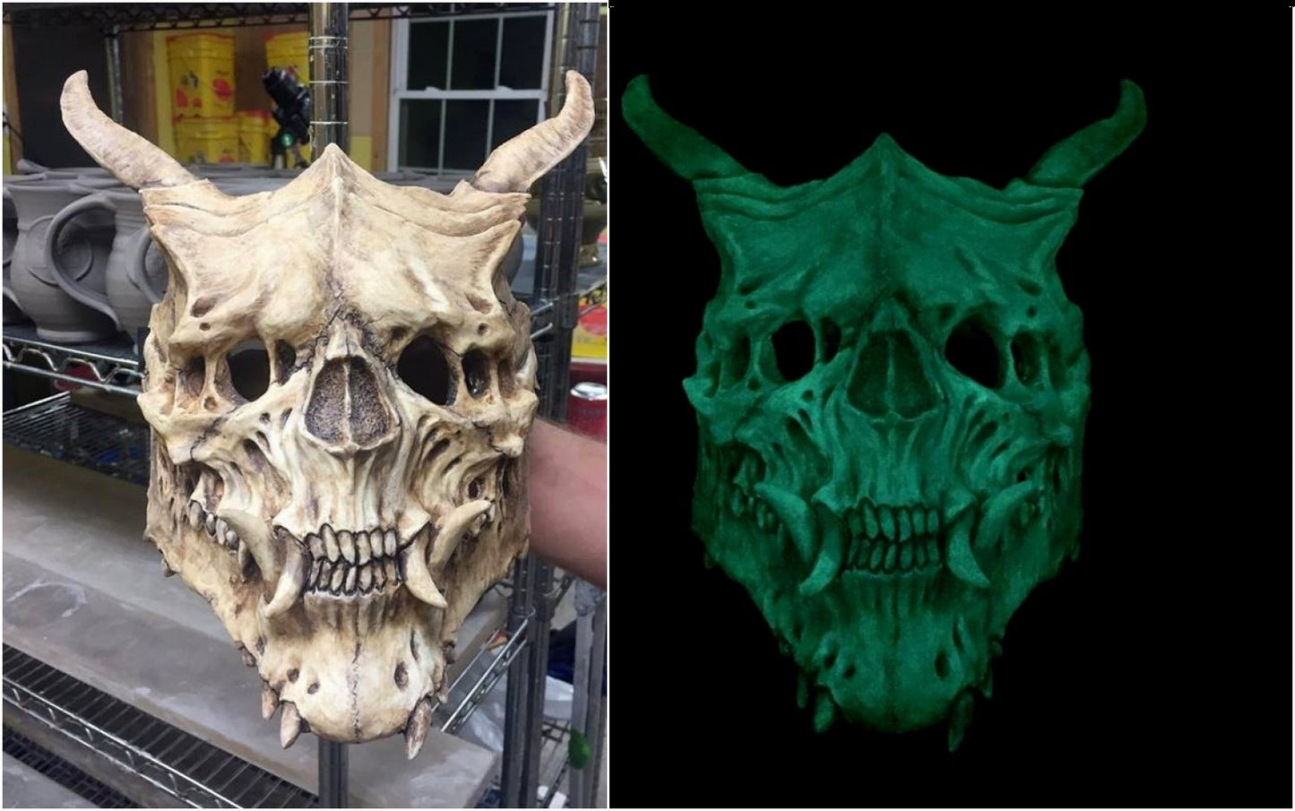 Oni Skull, Demon mask, Skull mask, Horror mask, Halloween mask, Cosplay Mask, Made to Order