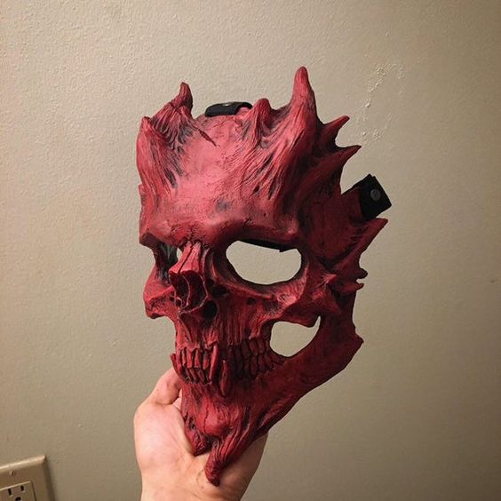 Bone Warrior, Bone Soldier, Skull mask, Demon Mask, Cosplay, Horror, Halloween Mask, made to order